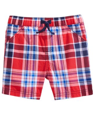 First Impressions - Baby Boys Patriotic Plaid shorts
