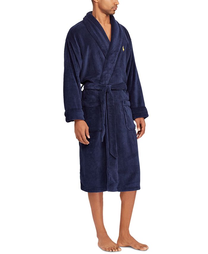 Polo Ralph Lauren Men's Sleepwear Soft Cotton Kimono Velour Robe - Macy's