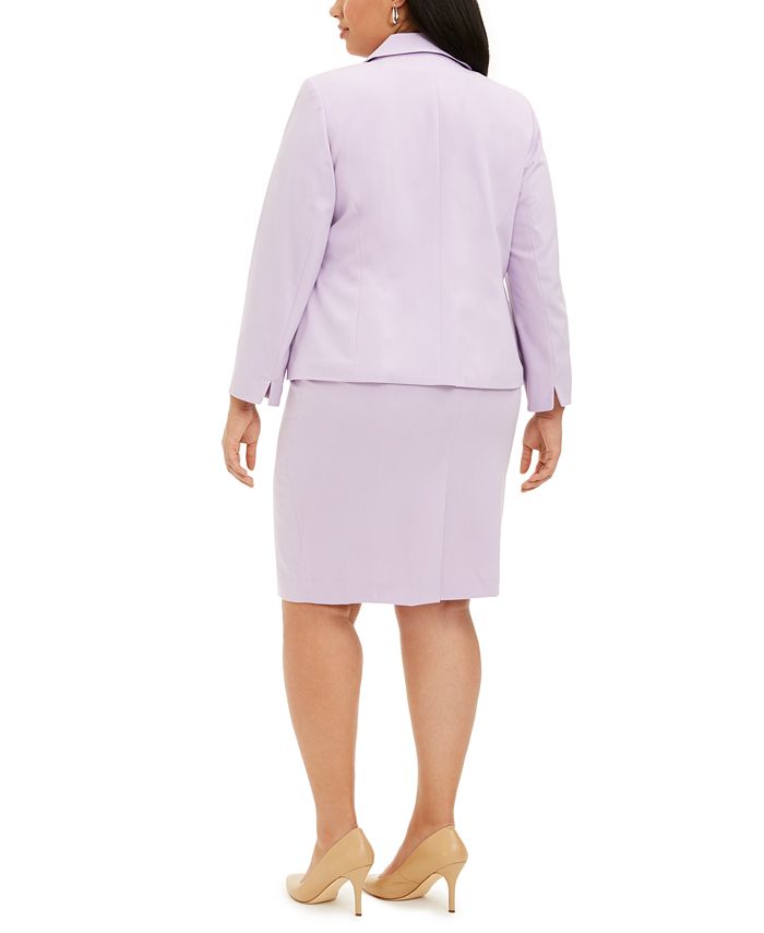 Le Suit Plus Size Three-Button Skirt Suit & Reviews - Wear to Work ...