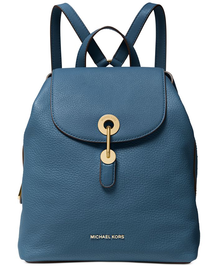 Michael michael kors raven leather backpack deals