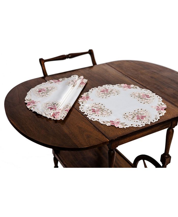 Manor Luxe Embroidered Cutwork Round Placemats Set of 4 Macy's