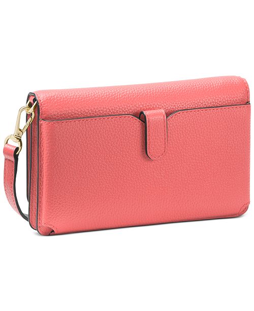 Michael Kors Pebble Leather Phone Crossbody Wallet & Reviews - Handbags & Accessories - Macy&#39;s