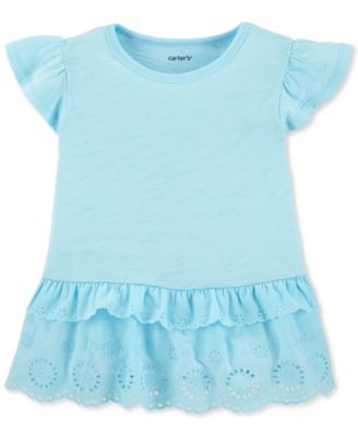 Carter's Toddler Girl Eyelet Top with Floral Eyelet Pants