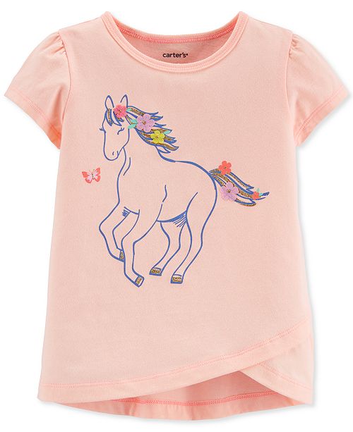 Carter S Toddler Girls Pink Glitter Horse Tulip T Shirt Reviews