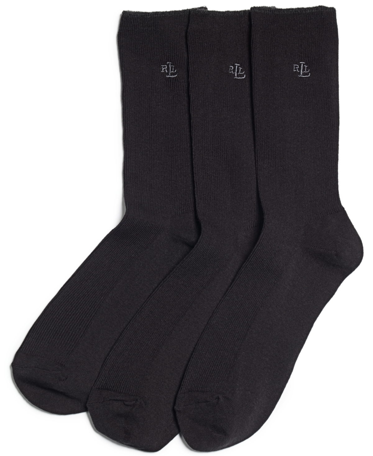 Women's Ribbed Cotton Trouser 3 Pack Socks - Dark Brown