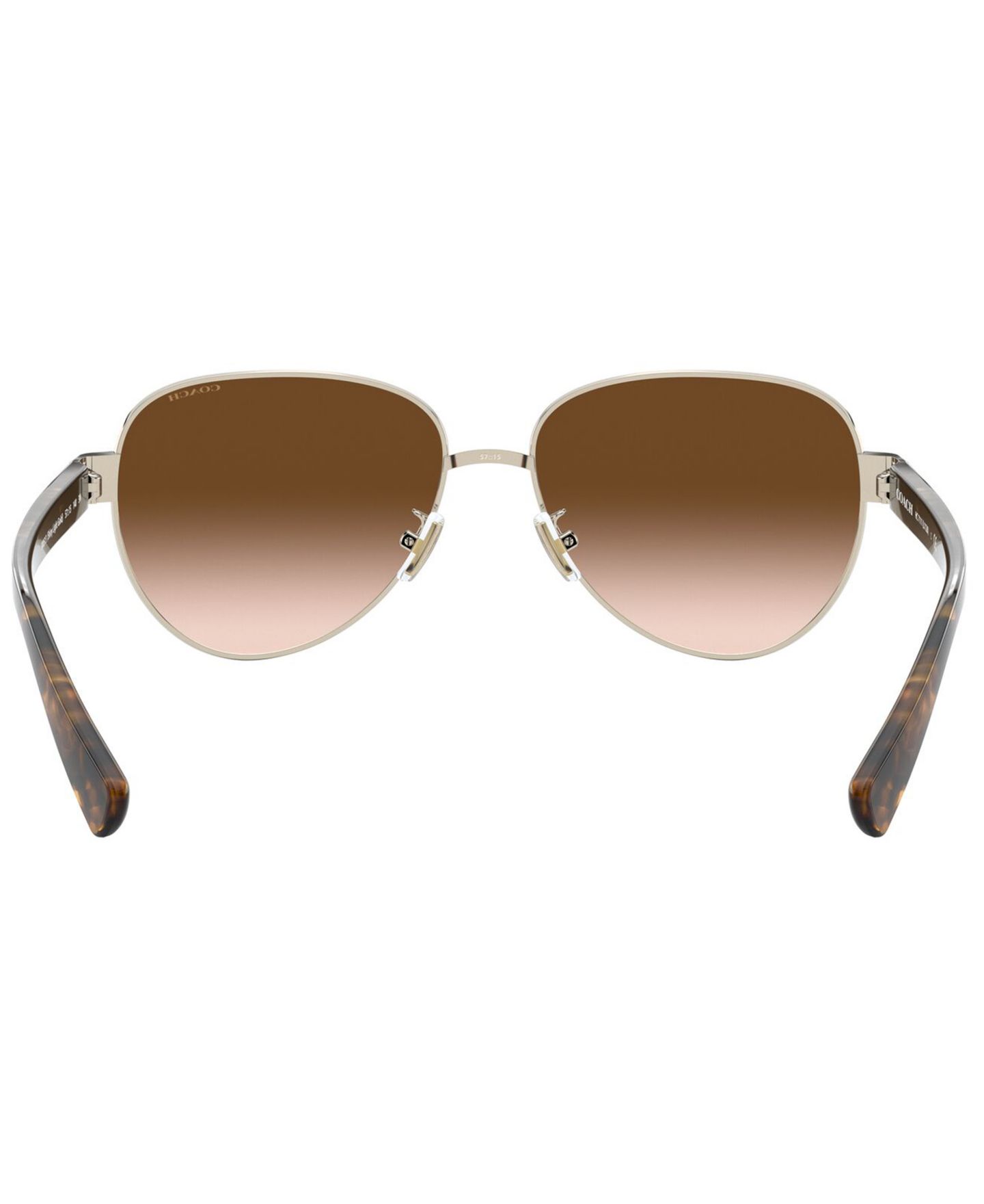 Женские солнцезащитные очки COACH Sunglasses, HC7111, цвет: Блестящий золотой / Коричневый градиентный — фото 5