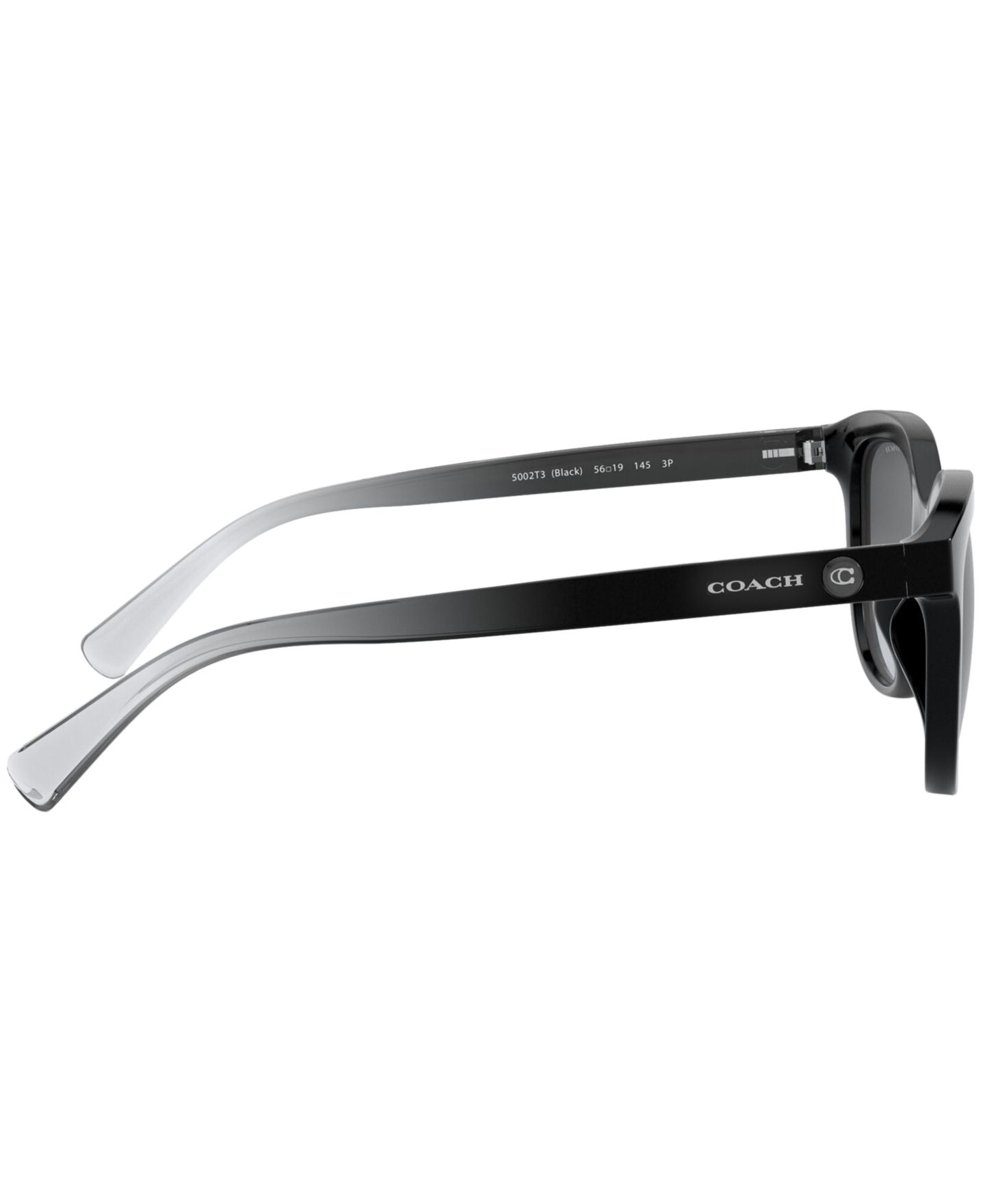 Женские солнцезащитные очки COACH Polarized Sunglasses, HC8285U, цвет: Чёрный / Серый градиентный — фото 4