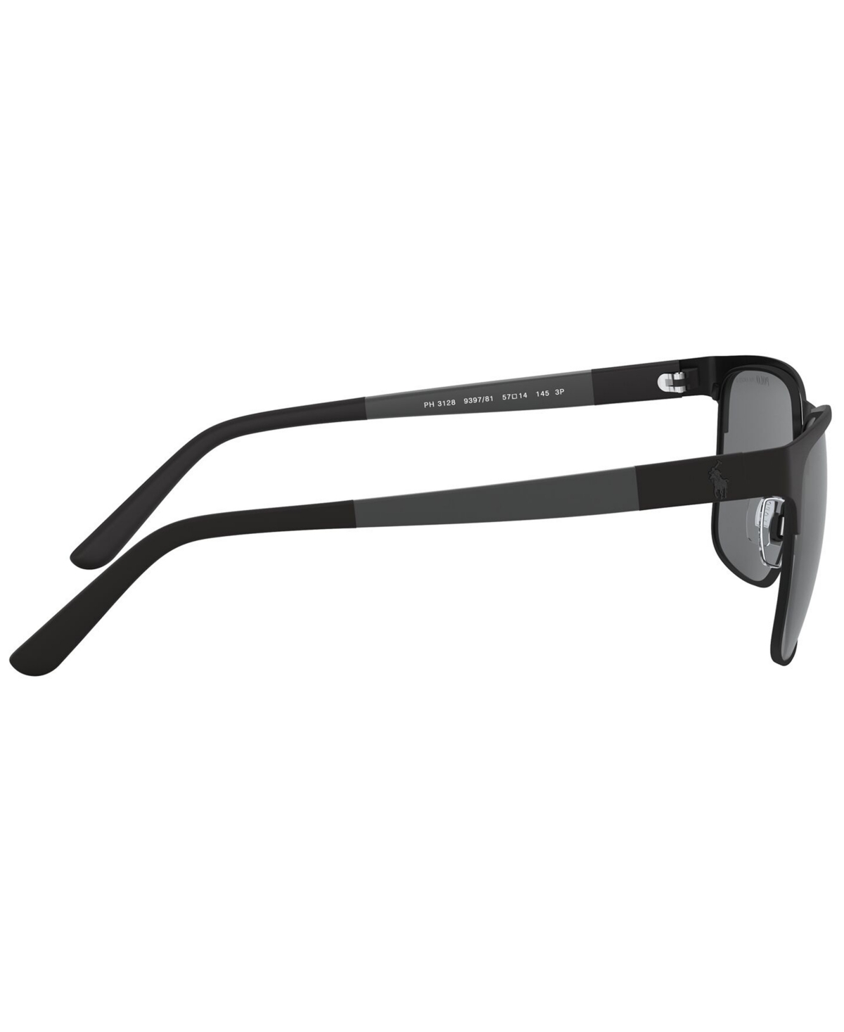 Shop Polo Ralph Lauren Polarized Sunglasses, Ph3128 57 In Matte Black,black,dark Polar Grey