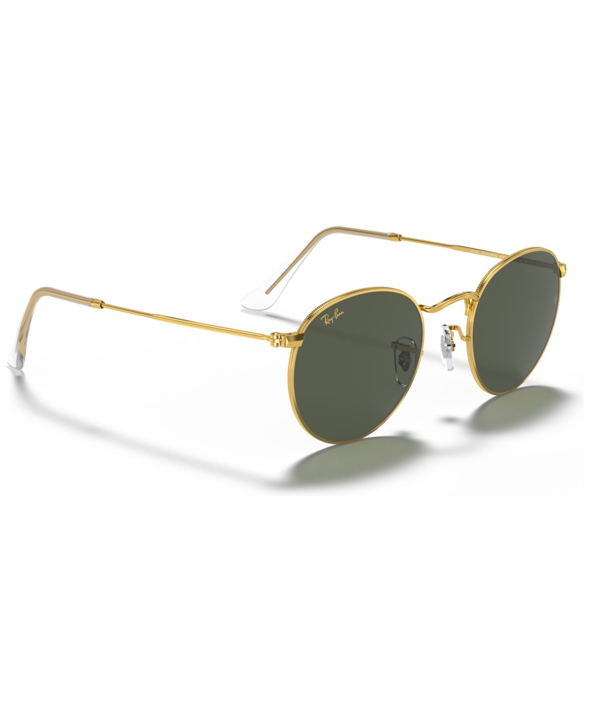 Ray Ban Round Sunglasses In Legend Gold,green