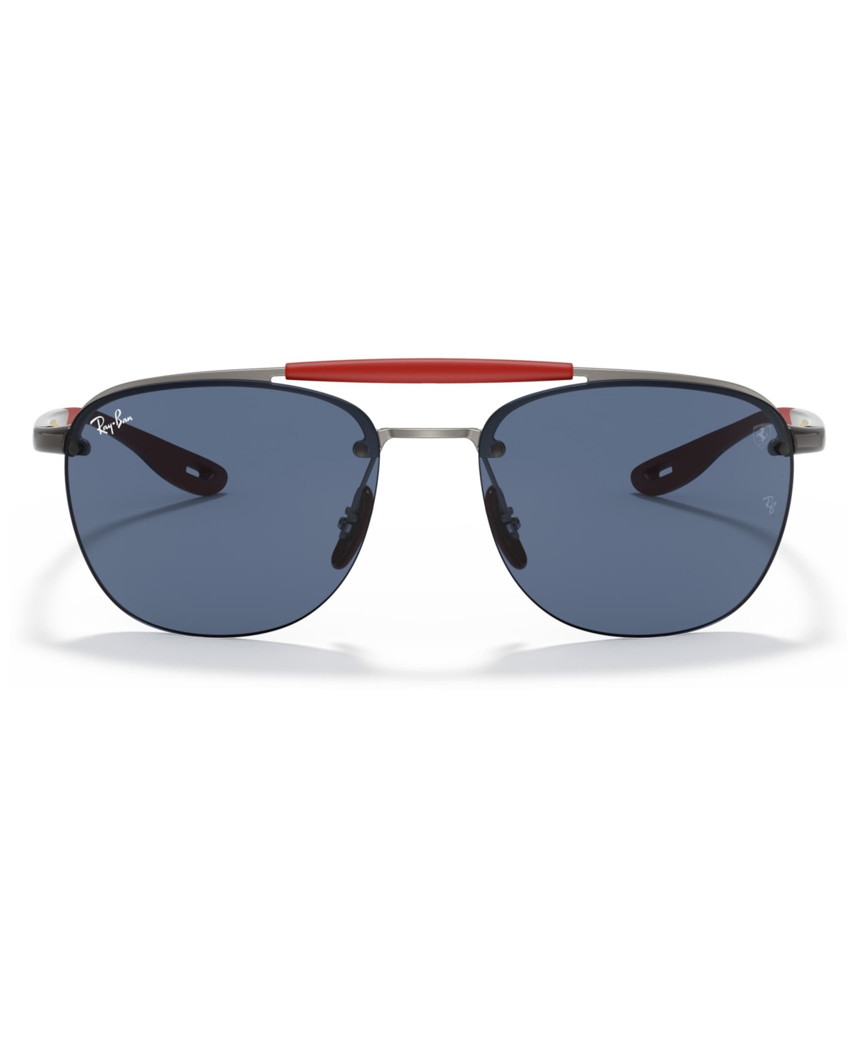 Ray Ban Men's Sunglasses, Rb3662m Scuderia Ferrari Collection 59 In Matte Gunmetal,dark Blue