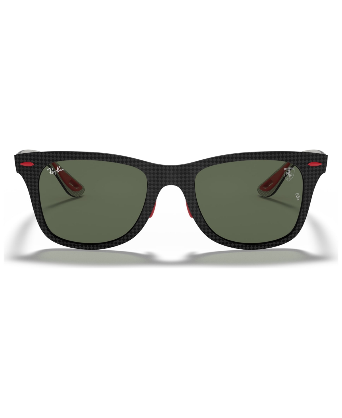 Ray Ban Rb8395m Scuderia Ferrari Collection Sunglasses Grey Frame Green Lenses 52-20 In Mat Carbon Matt Allutex,dark Green