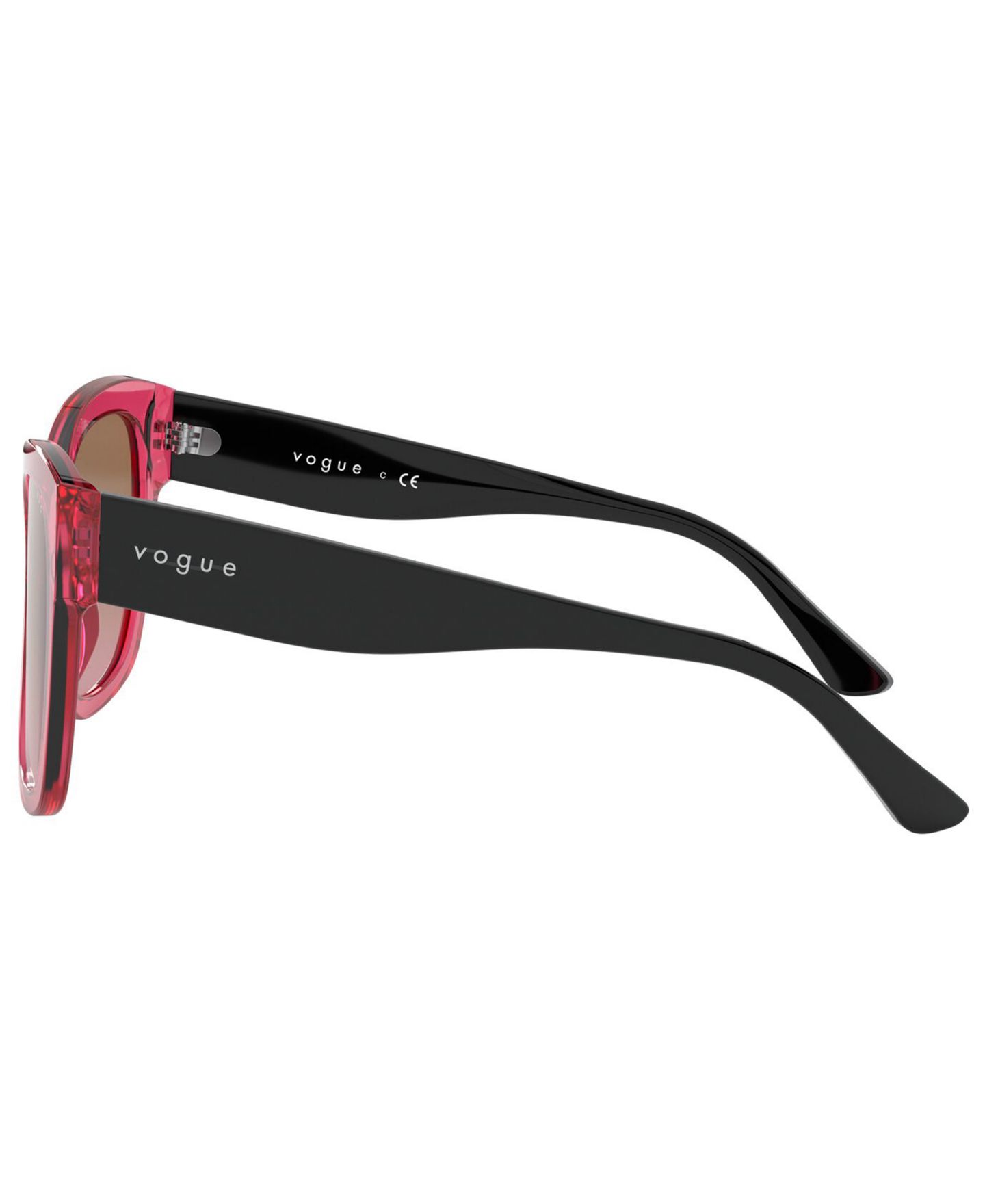 Женские солнцезащитные очки Vogue Eyewear Sunglasses, VO5338S, цвет: Прозрачный вишнёвый / Фиолетовый градиентный коричневый — фото 6