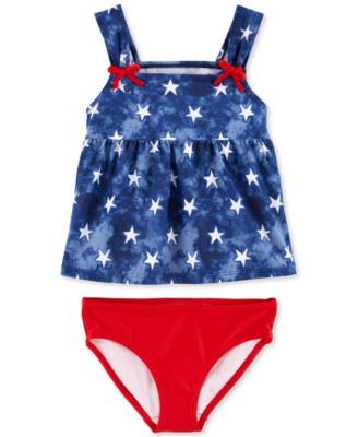 girls red white and blue bathing suit