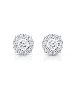image of Diamond Halo Studs (1 ct. t.w.) in 14K White Gold