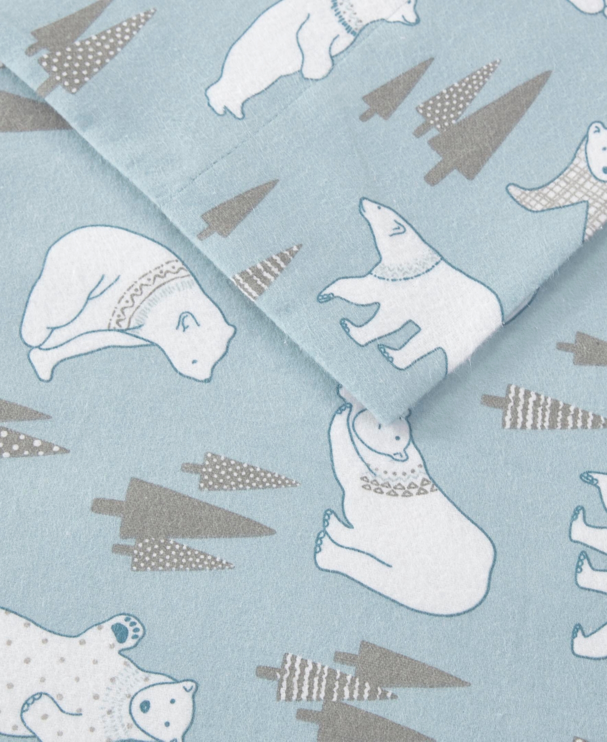 True North by Sleep Philosophy Novelty Printed Cotton Flannel 4-Pc. Sheet Set,