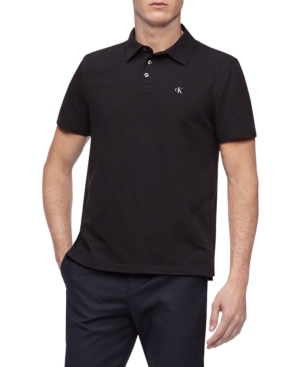 Men's Monogram Logo Slub Polo Shirt