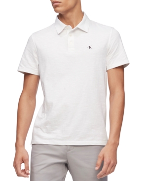 Men's Monogram Logo Slub Polo Shirt