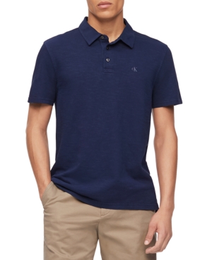 Men's Monogram Logo Slub Polo Shirt