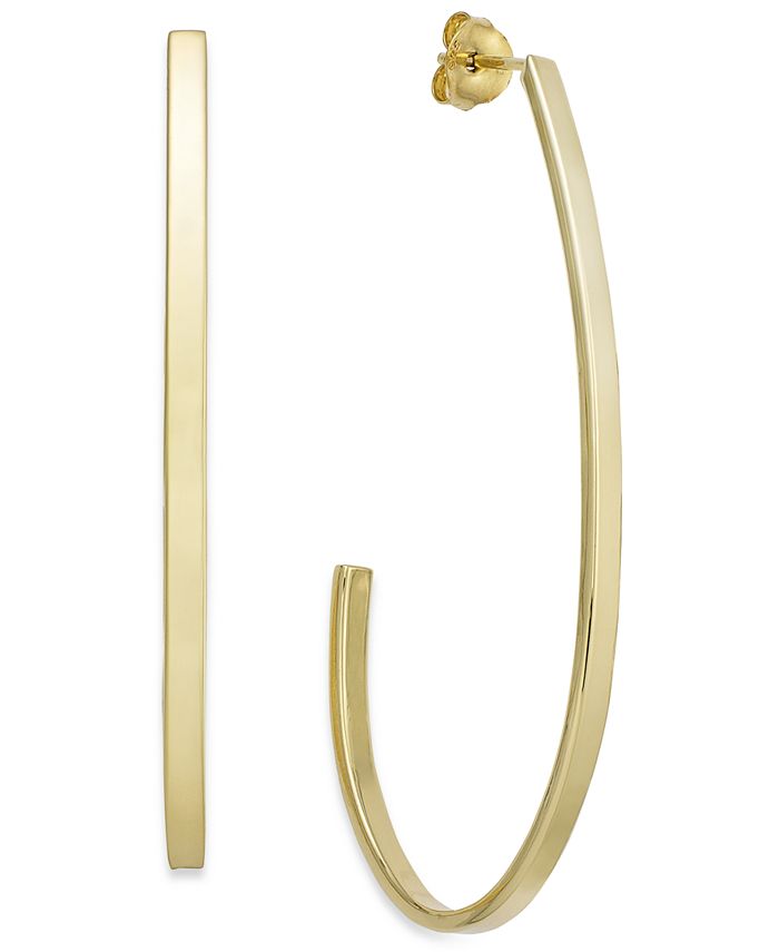 Macy's J Hoop Earrings in 14k Gold Vermeil, 60mm Macy's