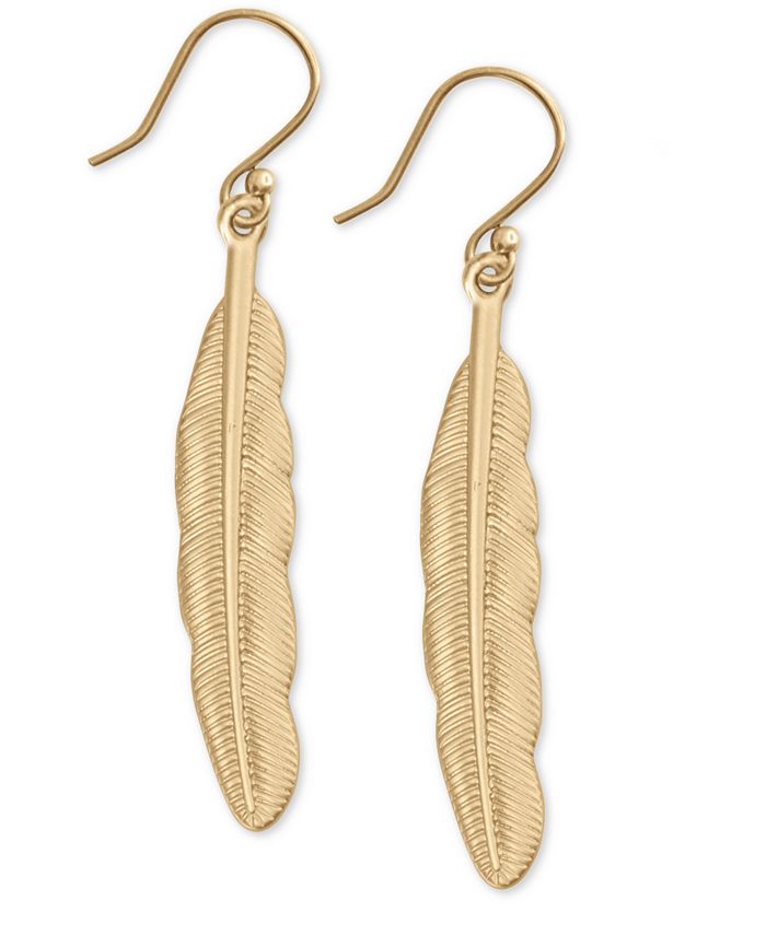 Lucky brand feather earrings on sale
