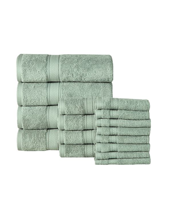Addy Home Fashions Soft and Absorbent Spa Quality Towel Set 16 Piece & Reviews Bath Towels