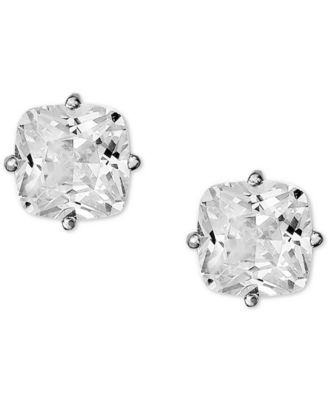 Cubic Zirconia Cushion Stud Earrings in Sterling Silver, Created for Macy's