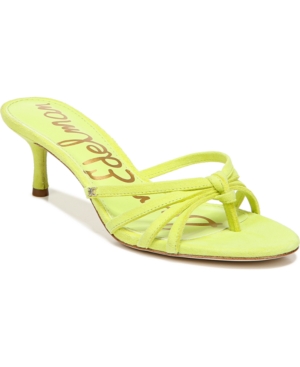 SAM EDELMAN JEDDA MID-HEEL THONG SANDALS WOMEN'S SHOES