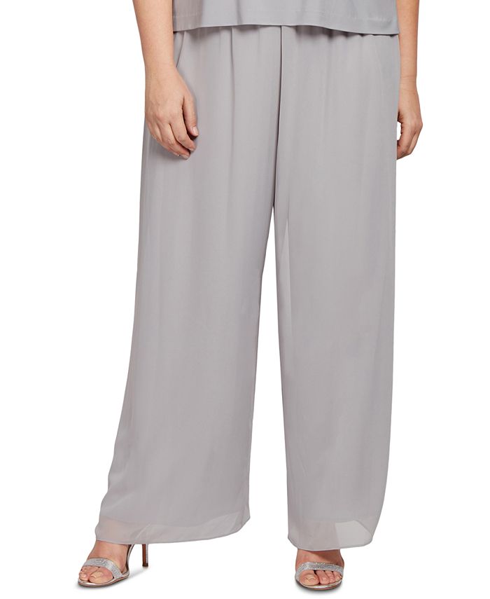 Alex Evenings Plus Size WideLeg Chiffon Pants Macy's