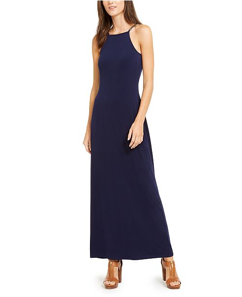Michael Kors Chain Link Strap Maxi Dress Reviews Dresses