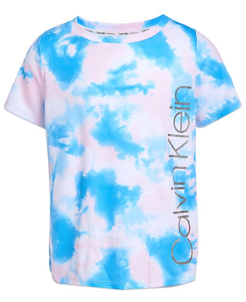 Calvin Klein Big Girls Tie Dye Mesh Logo Graphic T Shirt Reviews