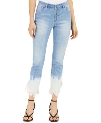 INC International Concepts - Tie-Dyed Angled-Hem Mop Jeans