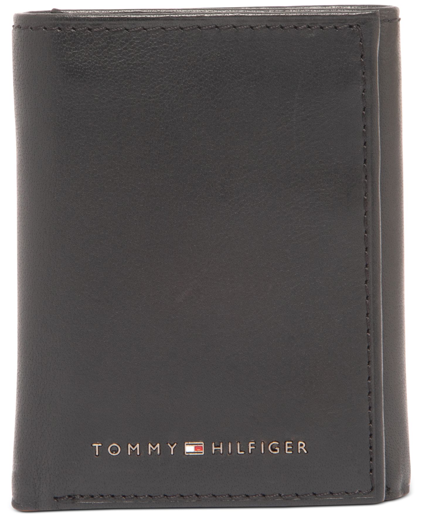 Мужской кожаный кошелёк Tommy Hilfiger тройного сложения, цвет: Рыжевато-коричневый — фото 1