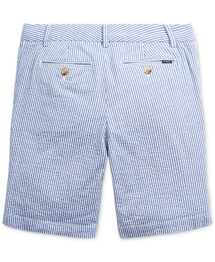 Polo Ralph Lauren Toddler Boys Slim Stretch Seersucker Shorts - Macy's