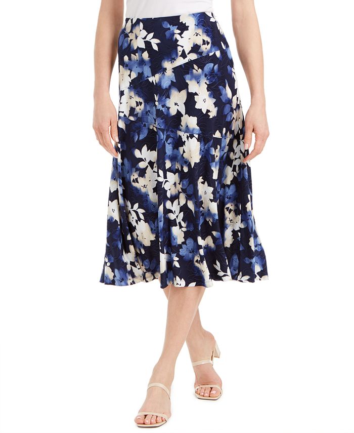 JM Collection Printed Midi Skirt, Created for Macy's - Macy's