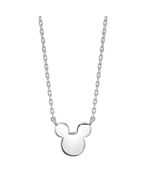 image of Unwritten Mickey Mouse Necklace in Fine Silver Plate