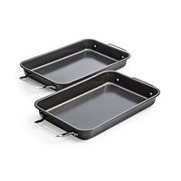 2-Set Tools of the Trade Small Roasting Pans (11.5 L x 7.5 W x 1.3 H Inch)