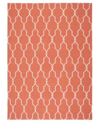 Backyard BAC087 Orange 7'9" x 10'10" Area Rug