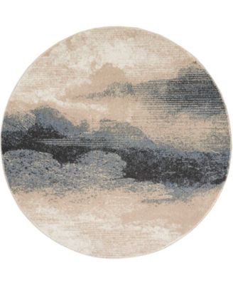 Maxell MAE06 Driftwood 3'10" Round Area Rug