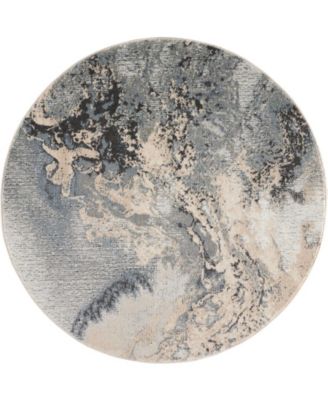 Maxell MAE08 Gray 3'10" Round Area Rug
