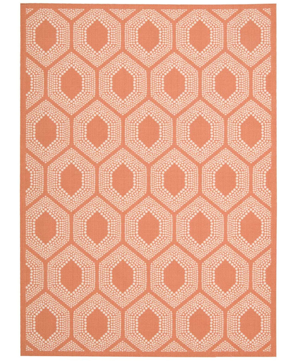 Long Street Looms Shady Brights SHA26 Tangerine 7'9in x 10'10in Outdoor Area Rug - Tangerine