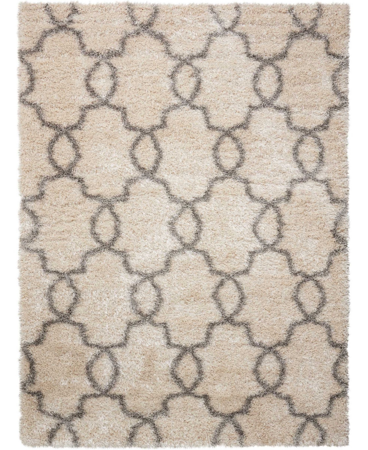 Long Street Looms Freed FRE2 Bone 5'3in x 7'3in Area Rug - White shade