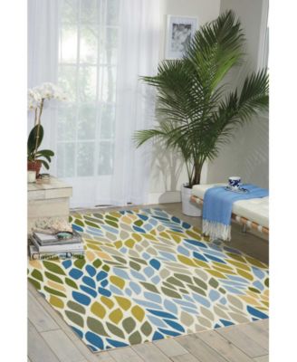 Backyard BAC094 Multi 4'4" x 6'3" Outdoor Area Rug