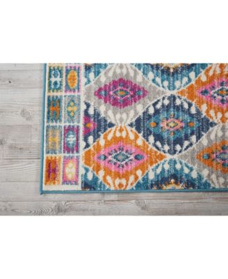 Zeal ZEA02 Multi 2'2" x 7'6" Runner Rug