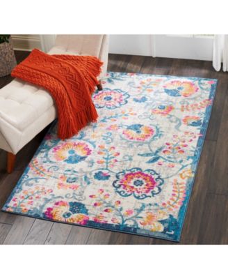 Zeal ZEA19 Ivory 3'9" x 5'9" Area Rug