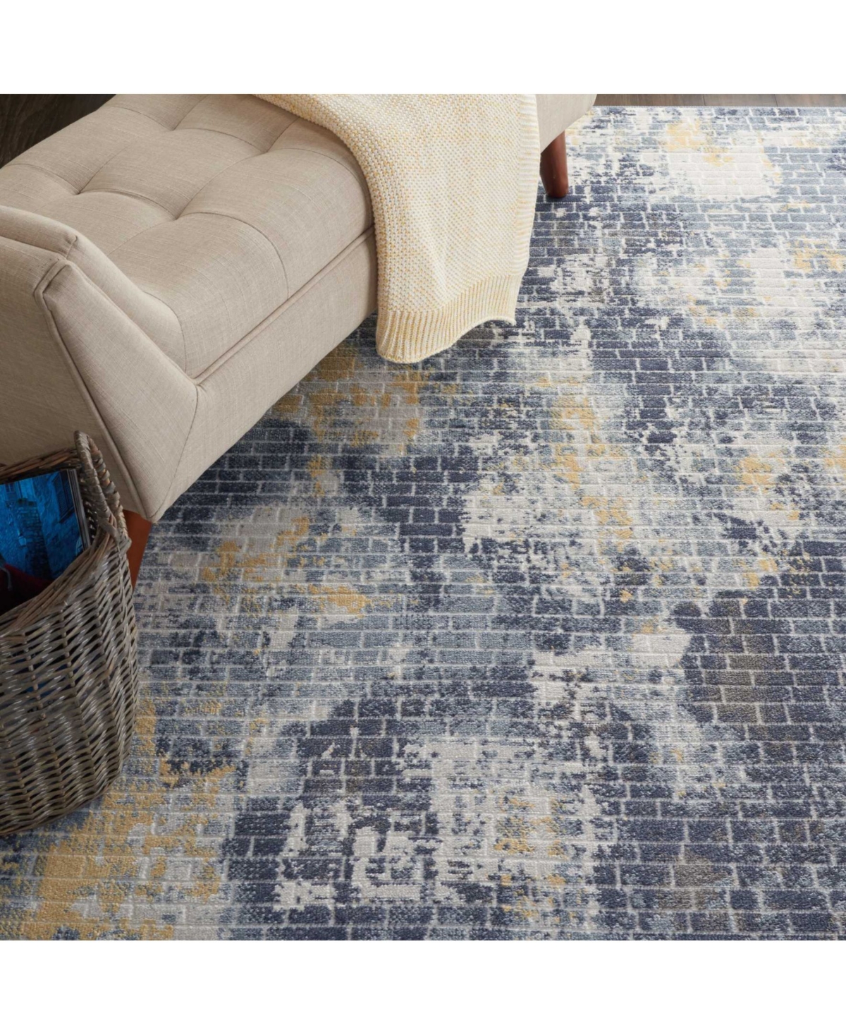 Long Street Looms City Style Cis05 Ivory, Mist 4' X 6' Area Rug In Ivory,sky