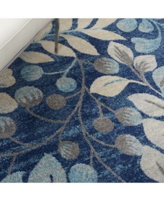 Peace PEA03 Navy 5'3" x 7'3" Area Rug