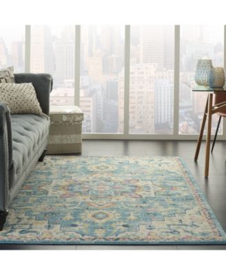 Zeal ZEA25 Ivory 5'3" x 7'3" Area Rug