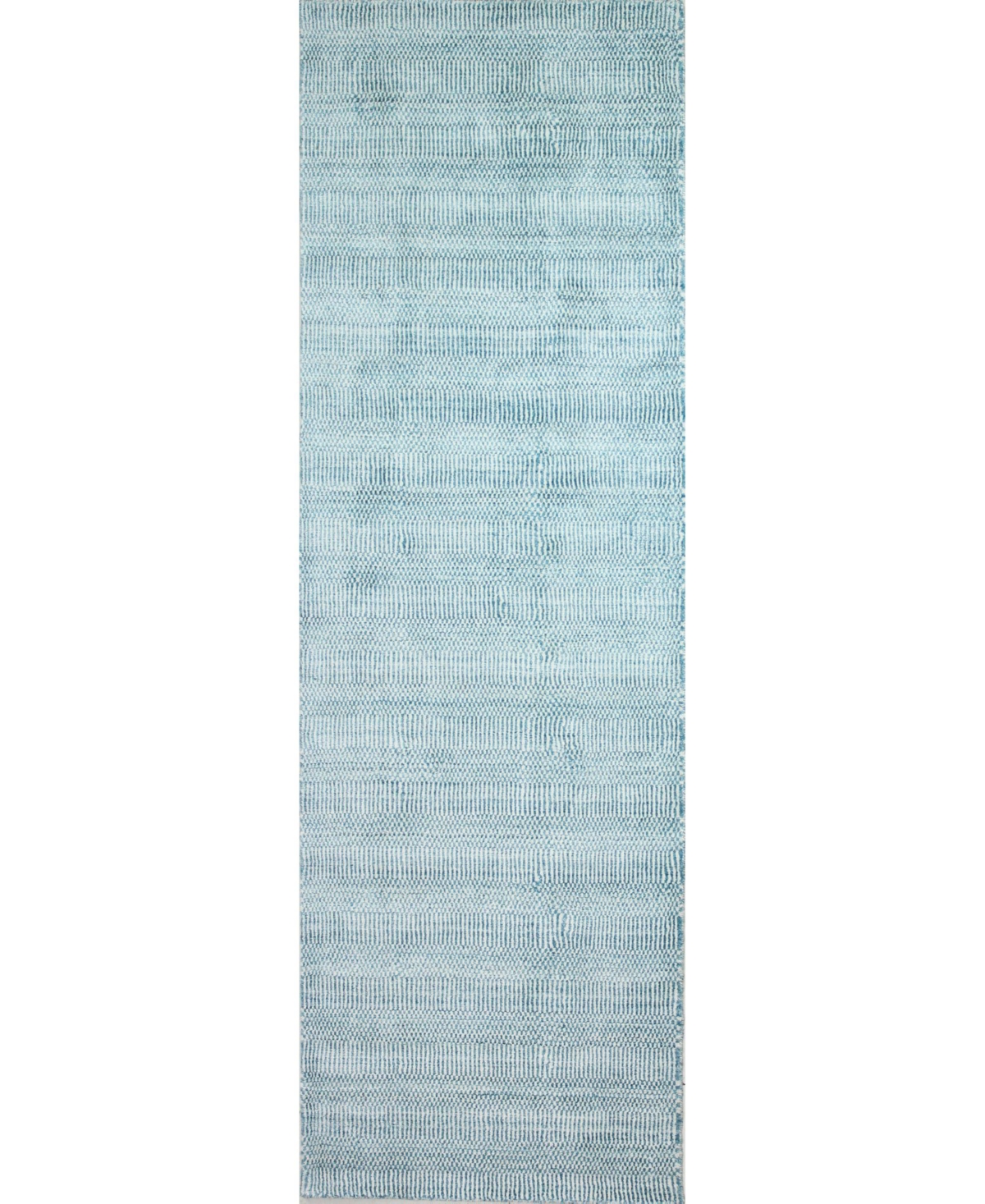 Closeout! Bb Rugs Forge M144 2'6in x 10' Runner Rug - Aqua