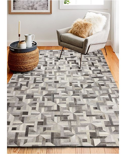 Bb Rugs Leather H112 Gray 9 X 12 Area Rug Reviews Rugs Macy S