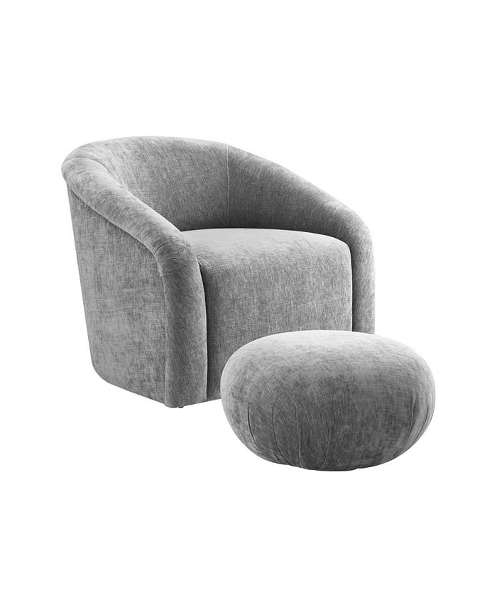 TOV Furniture Boboli Velvet Chair and Ottoman Set Macy's